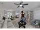 Bright living room with open concept and elegant furnishings at 403 Carpenter Fletcher Rd, Durham, NC 27713