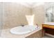 Bathroom featuring a tile tub with tile surround at 4060 Barton Park Pl, Raleigh, NC 27613
