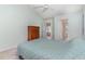 Bright bedroom featuring carpet flooring, a ceiling fan, and a window at 432 Barn View Ct, Fuquay Varina, NC 27526