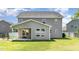 Exterior of the house with covered patio and expansive backyard at 4505 Wingate Song Ct, Knightdale, NC 27545