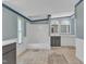 A clean bathroom features double vanity, and walk-in shower at 64 Doughty Ln # E, Middlesex, NC 27557