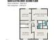 Detailed floor plan of the second floor featuring bedrooms, bathrooms and hall at 6609 Electra Dr, Raleigh, NC 27607