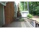 Back deck overlooking private backyard and storage shed at 747 Weathergreen Dr, Raleigh, NC 27615