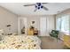 The cozy bedroom has an area for relaxing and a sunlit window at 81106 Alexander, Chapel Hill, NC 27517