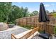 Inviting patio space with comfortable seating, a shade umbrella, and a decorative rug at 84 Elliot Dr Dr, Clayton, NC 27520