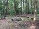 Backyard fire pit with a wood surround and built in benches, perfect for entertaining at 1012 King Cir, Chapel Hill, NC 27516