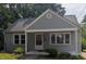 Charming single-story home with a well-maintained gray exterior and a welcoming front porch at 1102 N Guthrie Ave, Durham, NC 27703
