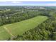 Scenic aerial view of community sports fields surrounded by lush green trees, showcasing community amenities at 1133 Heritage Greens Dr, Wake Forest, NC 27587