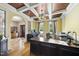 Traditional home office with coffered ceilings, hardwood floors, and plenty of natural light at 1133 Heritage Greens Dr, Wake Forest, NC 27587