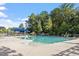 Large community pool with lounge chairs and umbrellas, perfect for summer relaxation and recreation at 1217 Clandon Square Rd, Hillsborough, NC 27278