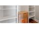 Bright storage area with adjustable shelving and available space for organizing belongings at 1217 Clandon Square Rd, Hillsborough, NC 27278
