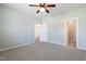 Bedroom with a ceiling fan and carpeted floors at 139 His Way, Middlesex, NC 27557