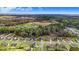 An aerial view of a neighborhood featuring manicured lawns, mature trees, and a serene atmosphere at 147 Everwood Dr, Four Oaks, NC 27524