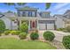 Charming two-story home featuring a landscaped front yard and a welcoming red front door at 204 Edgepine Dr, Holly Springs, NC 27540