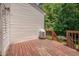 Spacious back deck perfect for relaxing or entertaining guests, with a grill and trampoline nearby at 25 Silver Pl # Apt B, Angier, NC 27501
