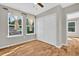 Bedroom with hardwood floors, a closet, and natural light at 2503 Shirley St, Durham, NC 27705