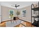 Home office with hardwood floors, natural lighting, and room for a home workstation at 2503 Shirley St, Durham, NC 27705