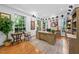 Spacious home office with hardwood floors, natural light, and ample storage and workspace at 2602 Vintage Hill Ct, Durham, NC 27712