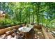 Brick patio area surrounded by lush greenery perfect for outdoor gatherings at 2602 Vintage Hill Ct, Durham, NC 27712