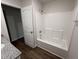 Bathroom features white shower and white door at 295 Eason Creek Way, Clayton, NC 27527