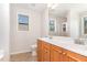 Bright bathroom featuring double sinks, and a shower at 3036 Landing Falls Ln, Raleigh, NC 27616