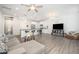 Spacious open-concept living area with kitchen view, perfect for entertaining and gatherings at 321 Conrad Ln, Wake Forest, NC 27587