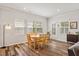 Bright dining area featuring natural light and a view of the backyard at 3224 Star Gazing Ln, Durham, NC 27703