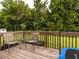 Wooden back deck overlooking trees at 3292 Longpine Rd, Burlington, NC 27215