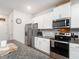 Stainless steel appliances and granite countertops in the kitchen at 3292 Longpine Rd, Burlington, NC 27215