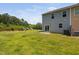 Large backyard providing plenty of space for recreation, with green grass and surrounding trees at 3417 Cardinal Lake Dr, Durham, NC 27704