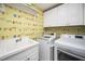 Well-equipped laundry room with sink, cabinets, washer and dryer at 3748 Westbury Lake Dr, Raleigh, NC 27603