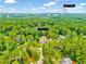 Expansive aerial view of a beautiful wooded neighborhood with mature trees and inviting homes at 39 Westover Ct, Sanford, NC 27332