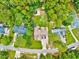 Aerial view of the home and its lush, green surroundings at 39 Westover Ct, Sanford, NC 27332