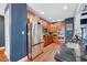 Kitchen with stainless steel appliances, wooden cabinets and granite countertops at 39 Westover Ct, Sanford, NC 27332