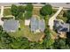 Aerial view of the home featuring landscaped yard and neighborhood at 402 Bridewell Ct, Cary, NC 27518
