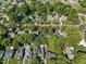 Beautiful aerial perspective of the neighborhood featuring tree-lined streets and well-spaced homes at 412 Coggeshall St, Oxford, NC 27565