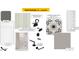 Showcasing design elements for a modern bathroom including tiles, accessories, sink and cabinets at 507 Eastwood St, Durham, NC 27704