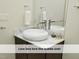 Stylish bathroom vanity with a unique vessel sink and marble countertop at 511 Hillsborough St # Bldg B 106, Chapel Hill, NC 27514