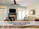 Inviting living room featuring a modern ceiling fan, fireplace, and cozy seating area at 511 Hillsborough St # Bldg B 106, Chapel Hill, NC 27514