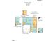 First floor plan showcasing kitchen, great room, flex room, and a two-car garage at 642 Collington Dr, Mebane, NC 27302