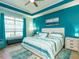 Tranquil bedroom features a comfortable bed, blue color scheme, and plenty of natural light at 67 Blue Spruce Cir, Clayton, NC 27527