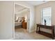 Bedroom entrance, showing decor choices that provide warmth and character at 733 Bluffcreek Dr, Fuquay Varina, NC 27526