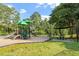 Community playground featuring slides, climbing structures, and shaded seating areas for Gathering fun at 7414 Brandon Allen Ave, Raleigh, NC 27613