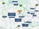 Area map showcasing the neighborhood's convenient proximity to shopping, parks, and restaurants at 102 Duxbury Dr, Cary, NC 27513