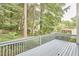 Back deck looking out to large wooded lot at 102 Duxbury Dr, Cary, NC 27513