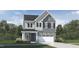 Charming two-story home with stone accents, a covered entryway, and a two-car garage at 1244 Coral Cay Bnd, Wake Forest, NC 27587
