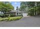 Charming single-story home with mature trees, a well-manicured lawn, and a private driveway at 1500 Laureldale Dr, Raleigh, NC 27609