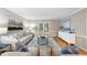 Inviting living room showcasing hardwood floors, stylish furniture, and large windows at 1500 Laureldale Dr, Raleigh, NC 27609