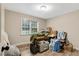 Storage room with a window, wood look floors, and tons of storage at 1515 Bradsher Dr, Stem, NC 27581