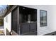 Balcony with dark metal framework and white siding, offering a private outdoor space at 2201 Millbank Village Ct # 101, Raleigh, NC 27610
